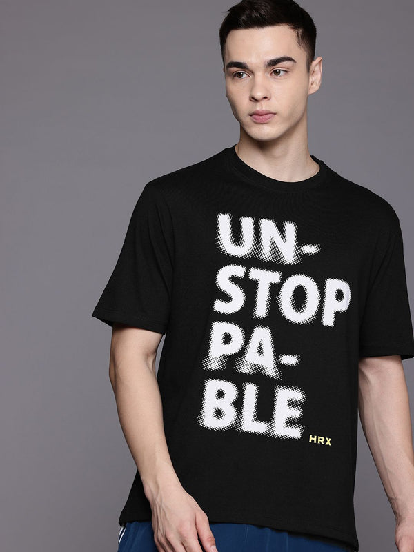 HRX oleh Hrithik Roshan Men Typography Latihan T-Shirt