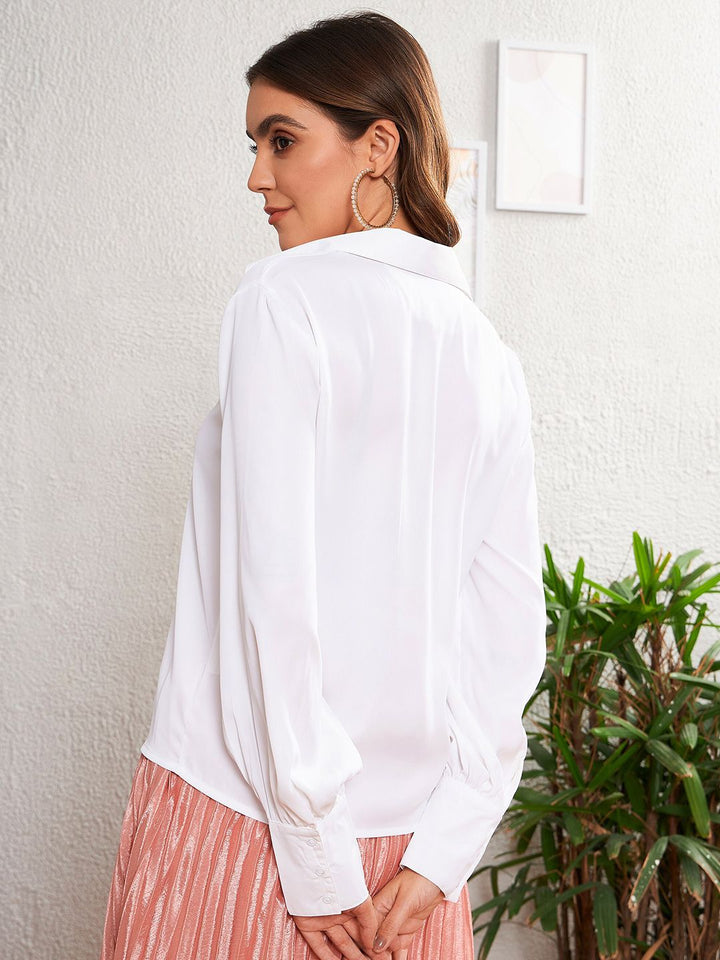 SASSAFRAS worklyf Spread Collar Formal Shirt