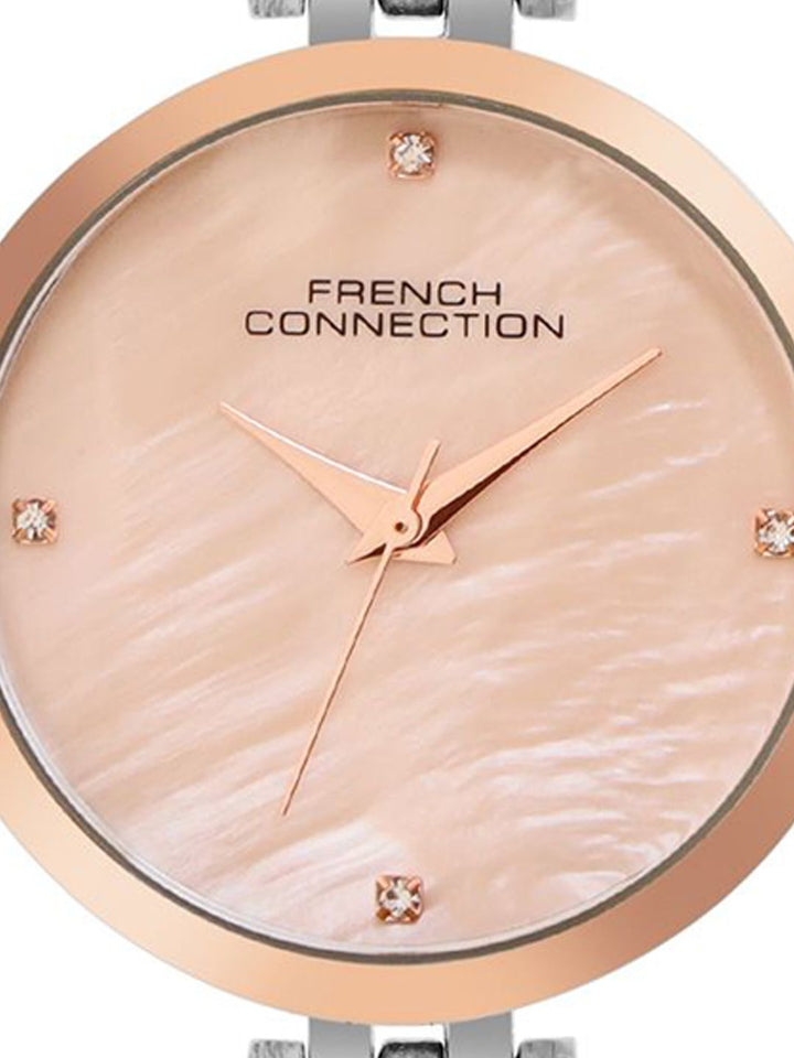 French Connection Women Dial & Stainless Steel Bracelet Style Straps Analogue Watch FCN073RTM