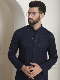 SOJANYA Sequinned Thread Work Mandarin Collar Kurta