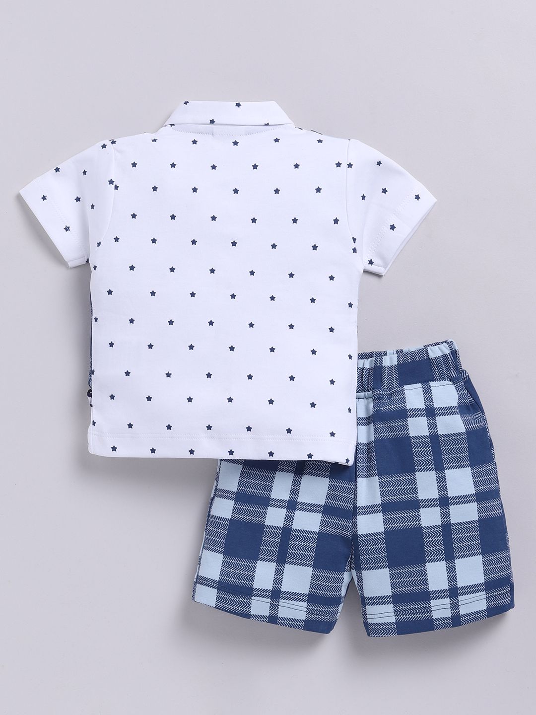 Moms Love Infant Boys Checked Pure Cotton Clothing Set