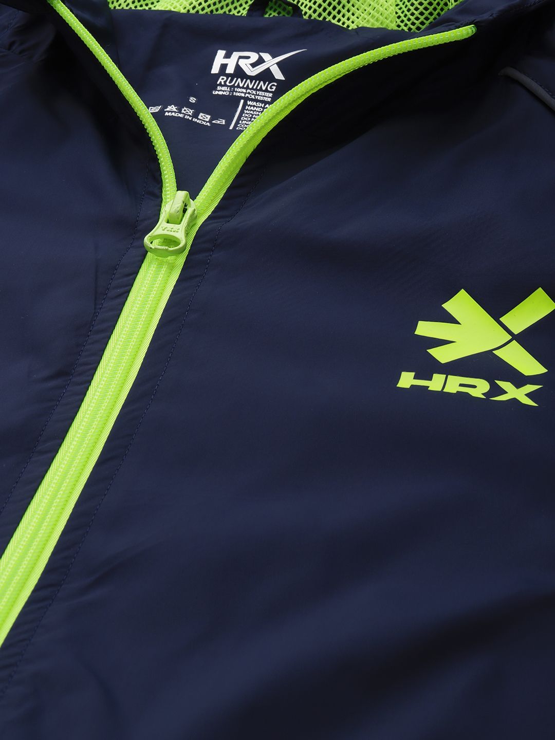 HRX by Hrithik Roshan Rapid-Dry Antimicrobial Running Hooded Sporty Jacket