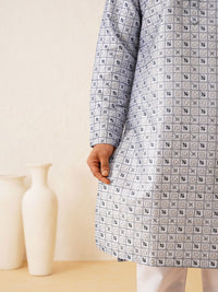SOJANYA LUXE Ethnic Motifs Embroidered Straight Kurta with Pyjamas