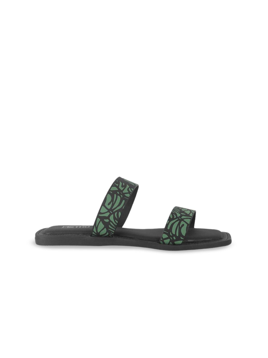 Metro Women Printed Open Toe Flats