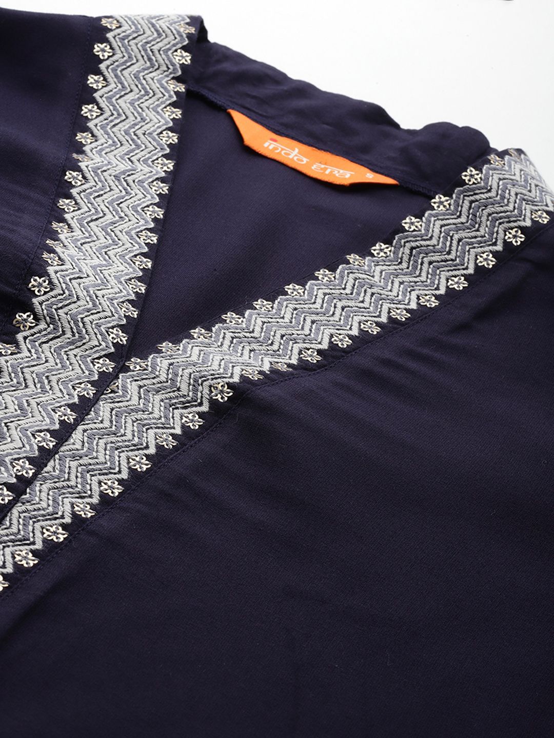 Indo Era Floral Embroidered Sequinned Kurta with Trousers