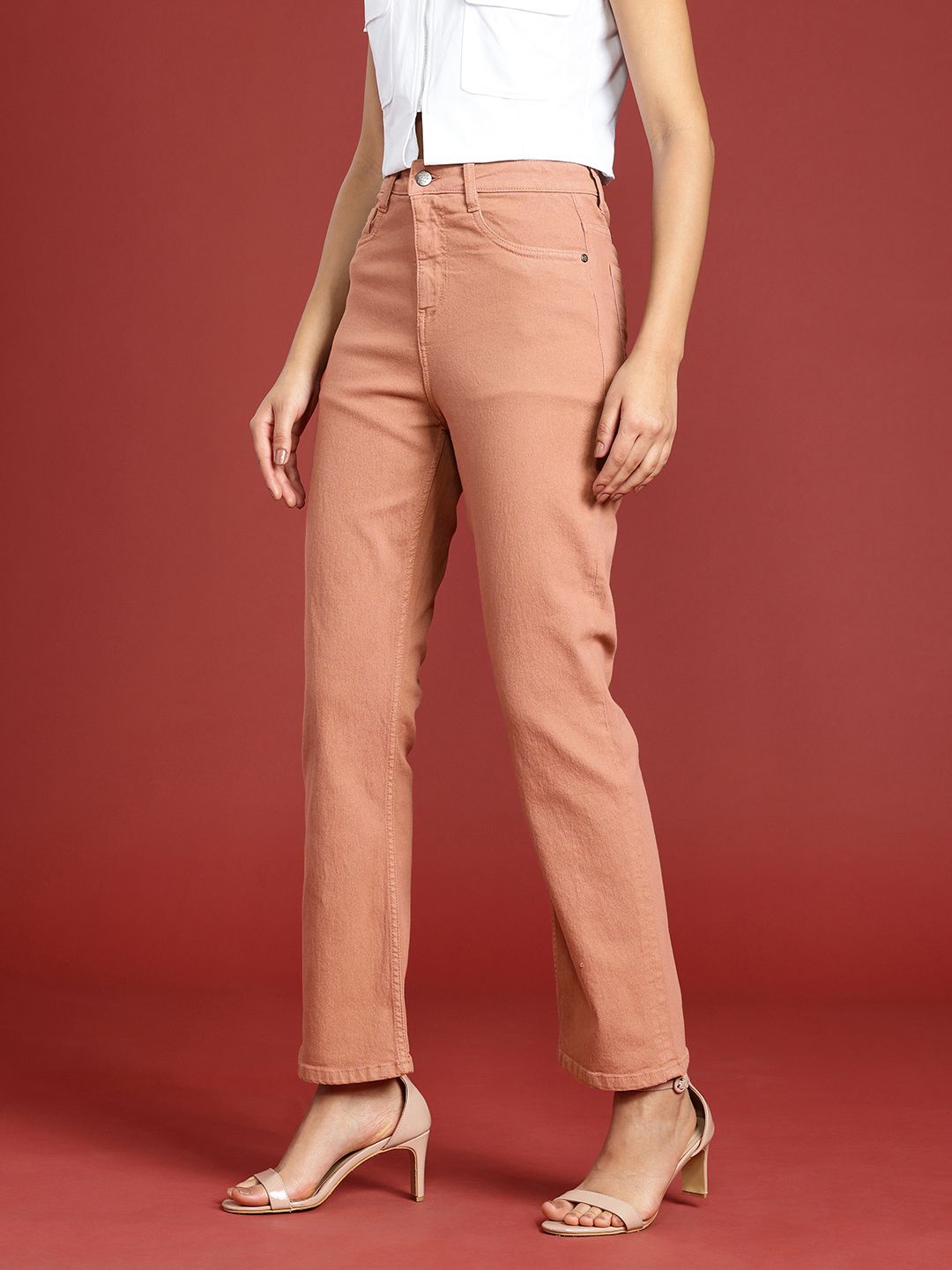 all about you Women Straight Fit High-Rise Stretchable Jeans