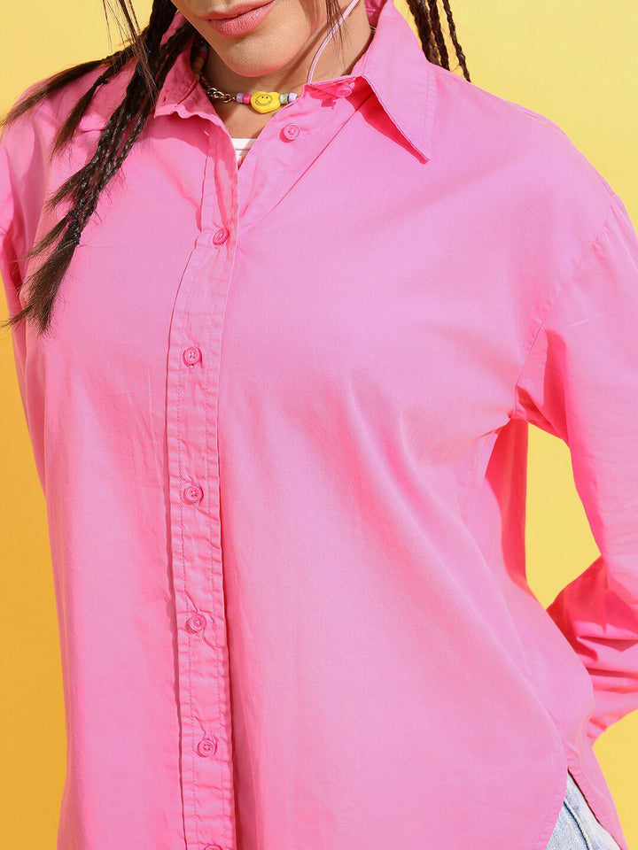 Tokyo Talkies Drop Shoulder Oversized Casual Shirt