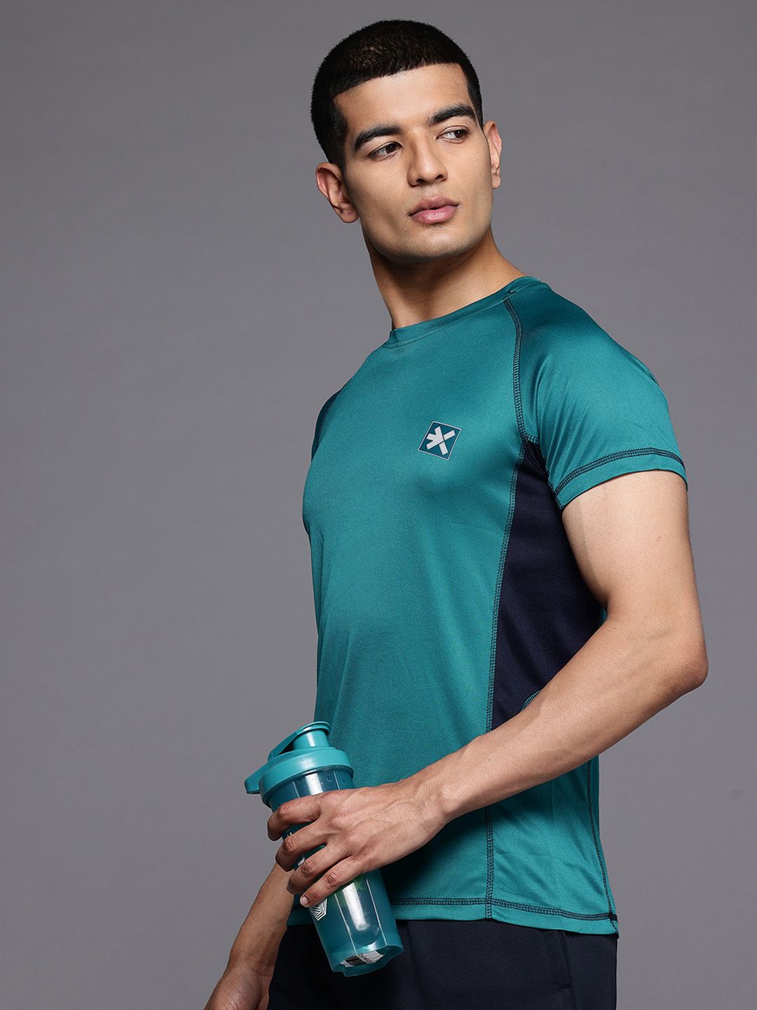 HRX by Hrithik Roshan Colourblocked Lifestyle T-shirt
