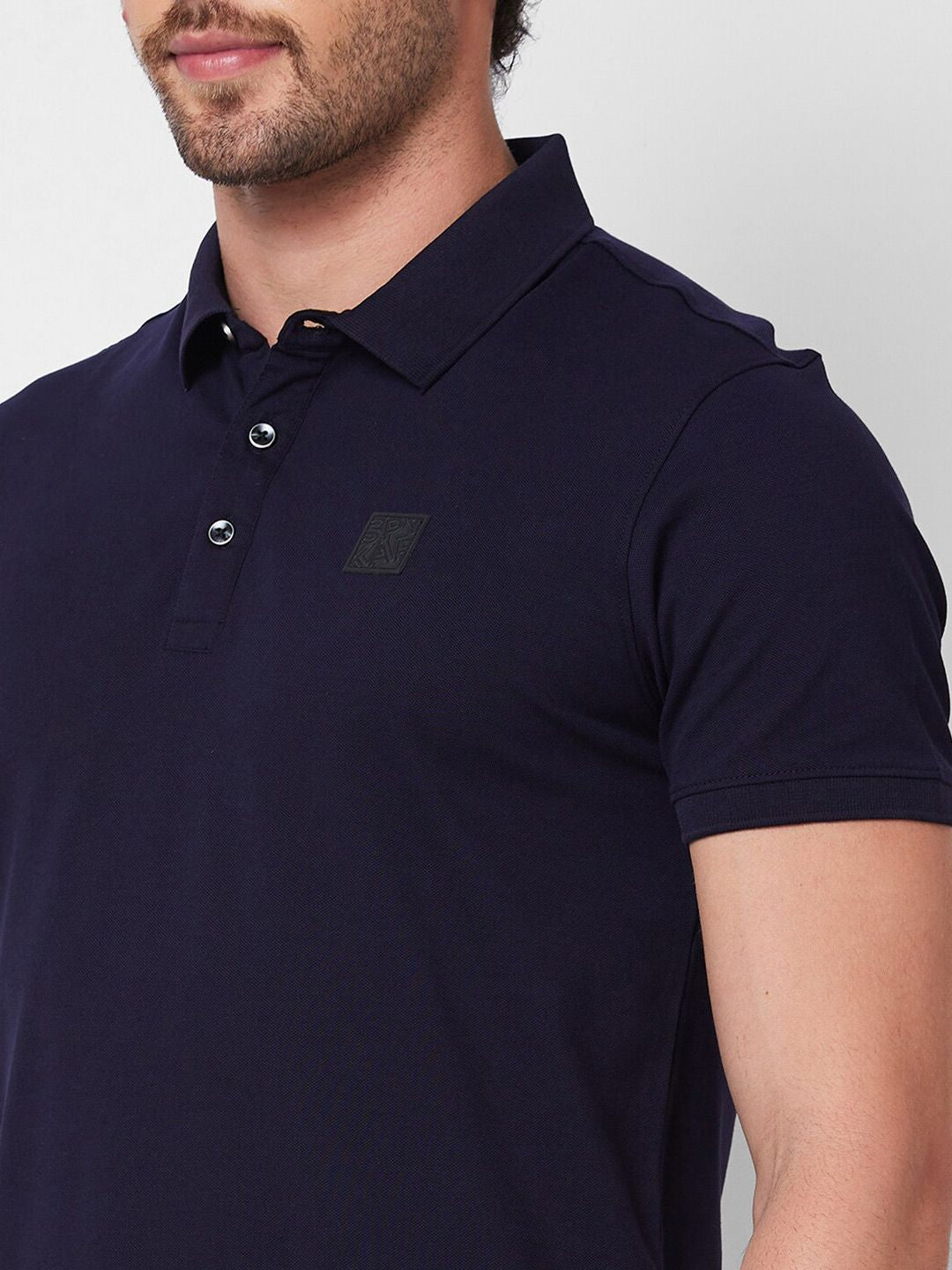 SPYKAR Polo Collar Cotton Slim Fit T-shirt