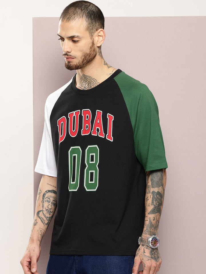 DILLINGER Men Typography Printed Oversized T-shirt
