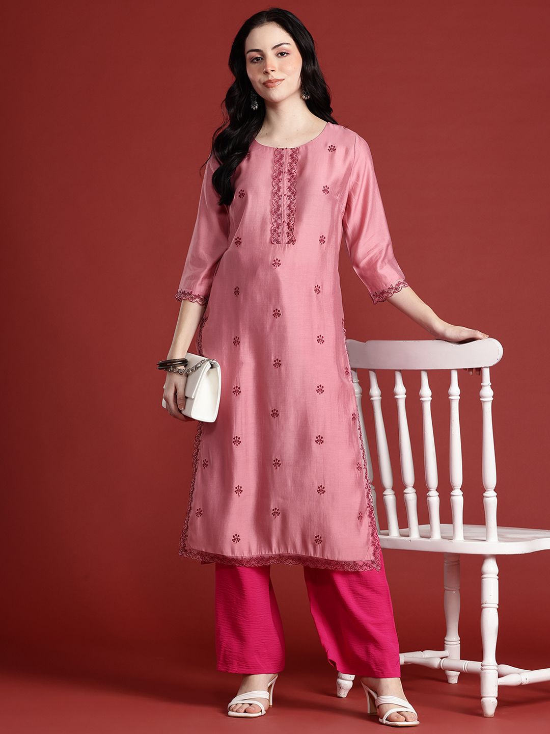 Anouk Embroidered Sequined Kurta