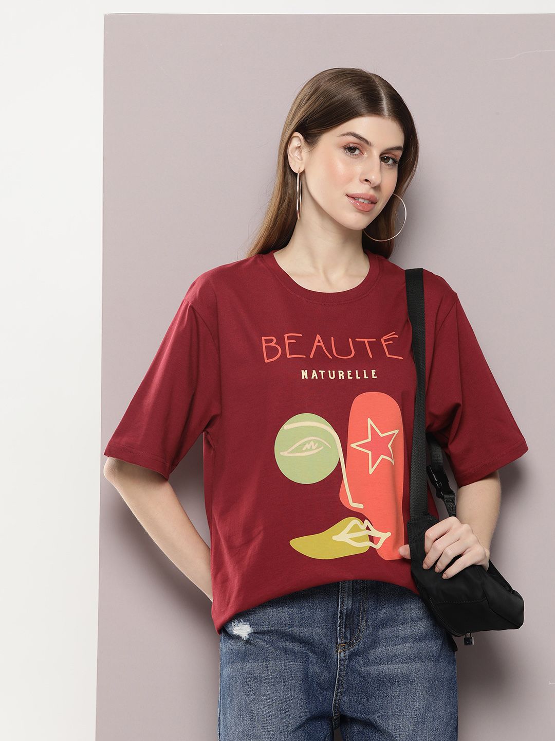 DILLINGER Women Graphic Printed Oversized T-shirt