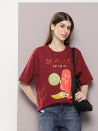 DILLINGER Women Graphic Printed Oversized T-shirt