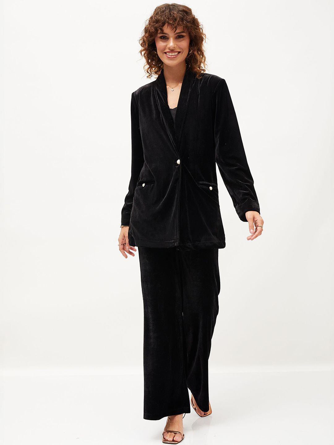 SASSAFRAS Women Black Mid-Rise Bootcut Trousers