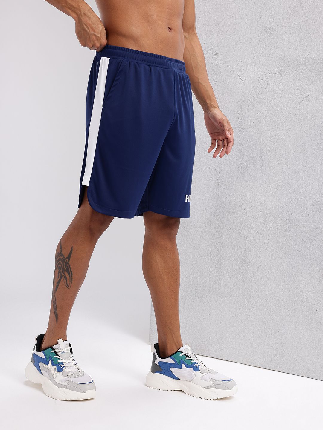 HRX by Hrithik Roshan Men Side-Striped Rapid-Dry Training  Shorts