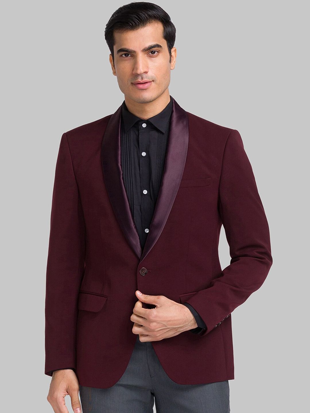 Park Avenue Shawl Collar Slim-Fit Single-Breasted Blazer