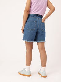 DressBerry Women Urban Cool Frayed Denim Shorts