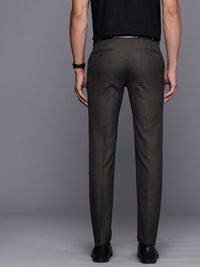 Raymond Men Checked Slim Fit Formal Trousers