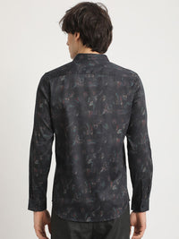 THE BEAR HOUSE Men Pure Cotton Printed Slim Fit Casual Shirt