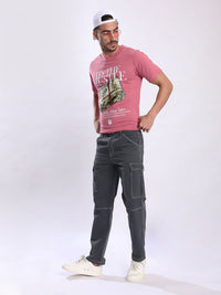Bene Kleed Men Relaxed Pure Cotton Contrast Stitch Cargos Trousers