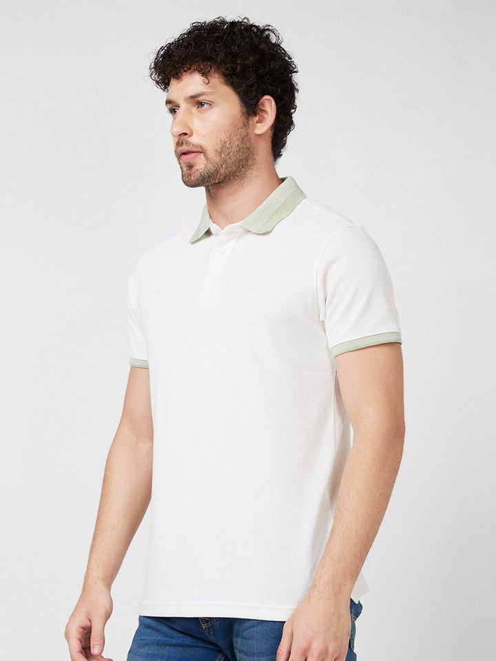 SPYKAR Polo Collar Short Sleeves Slim Fit T-shirt