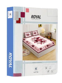 Moda Rapido X KLOTTHE Maroon Floral 400 TC Queen Bedsheet with 2 Pillow Covers