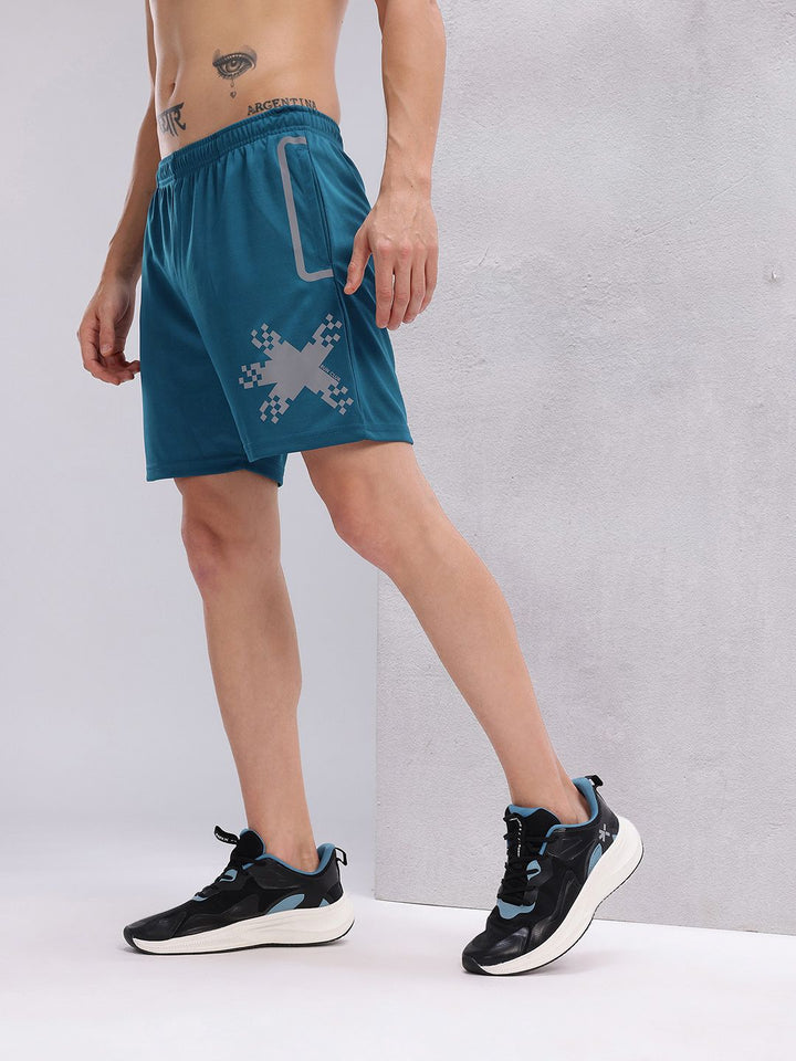 HRX by Hrithik Roshan Men Reflective Logo Printed Rapid-Dry Running Shorts
