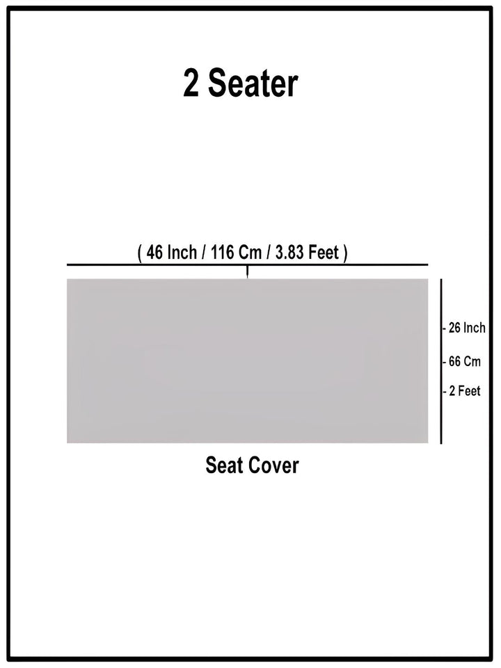 STITCHNEST Blue & Beige Self Design 2 Seater Sofa Cover