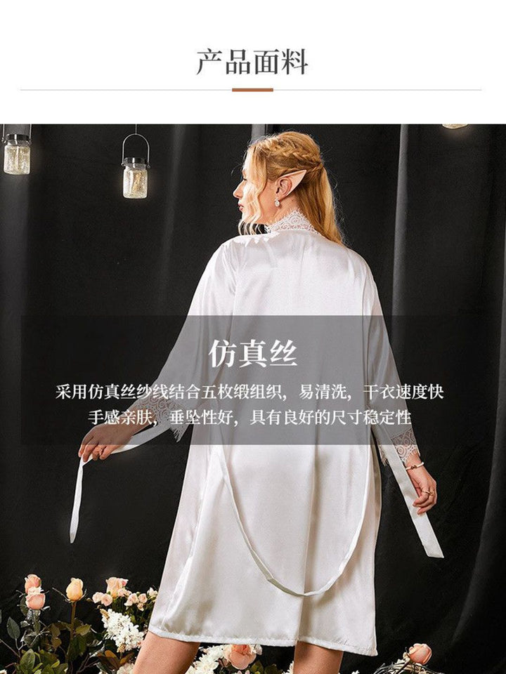 DressBerry Lace Detail Robe Comes With Belt
