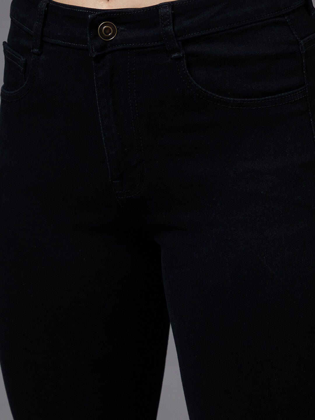 Miss Chase Women Black Skinny Fit Mid-Rise Stretchable Jeans
