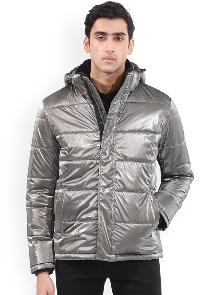 RARE RABBIT Men Osad Tailored Fit Hooded Puffer Jacket