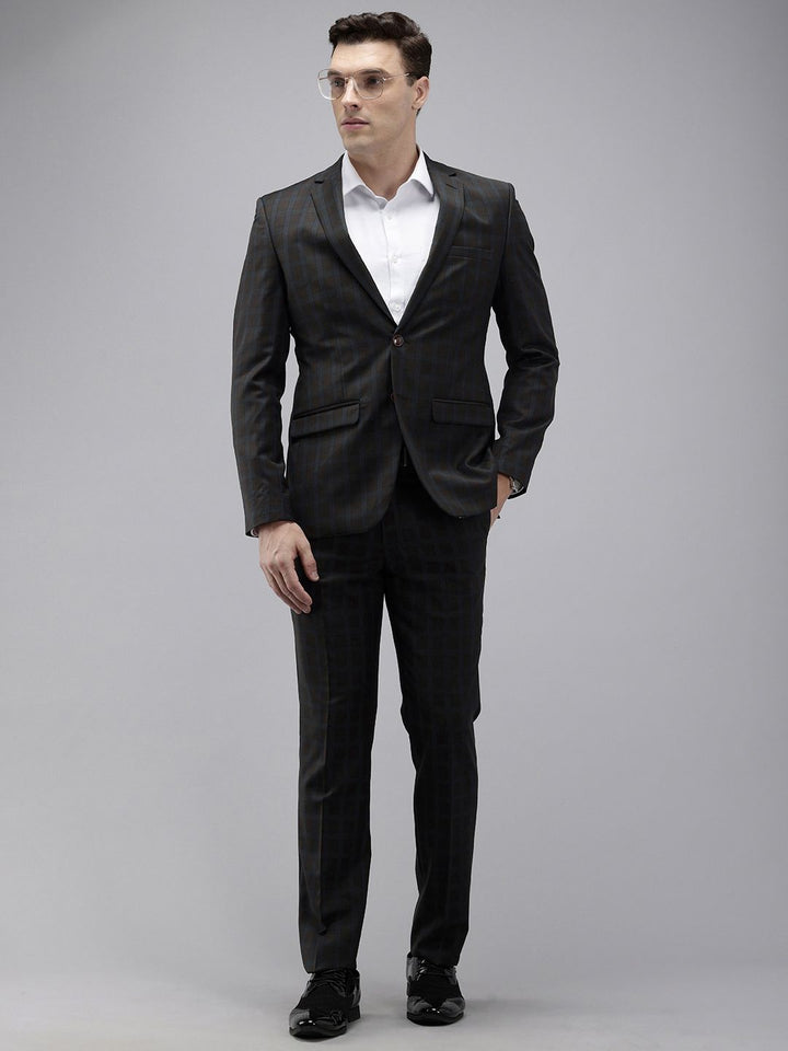 Park Avenue Checked Single Breasted Super Slim Fit 2 Piece Formal Suits