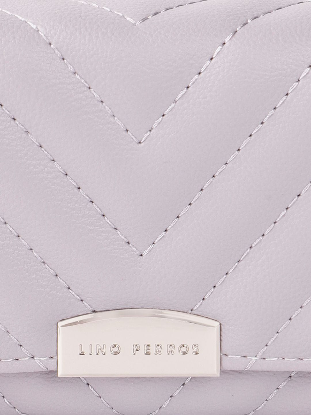 Lino Perros Women Geometric Textured Envelope Wallet with Quilted Detail