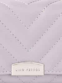 Lino Perros Women Geometric Textured Envelope Wallet with Quilted Detail