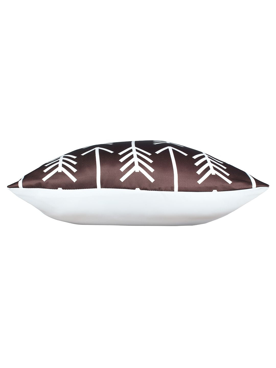 Story@home Brown & White 5 Pieces Geometric Square Cushion Covers