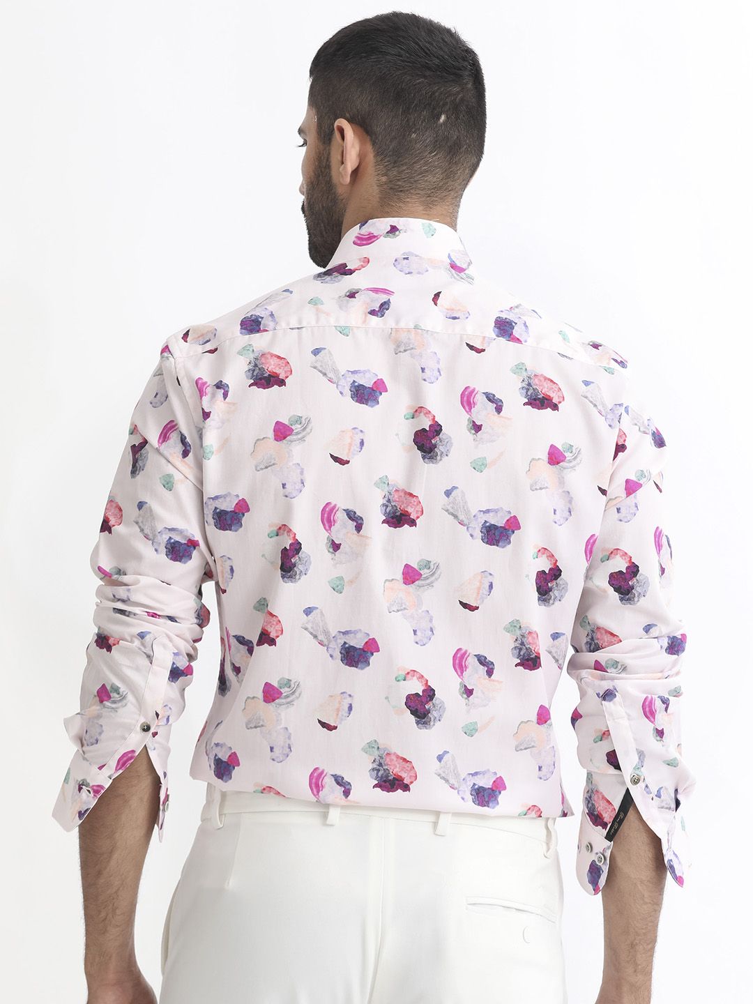 RARE RABBIT Men Pink Standard Slim Fit Printed Casual Shirt