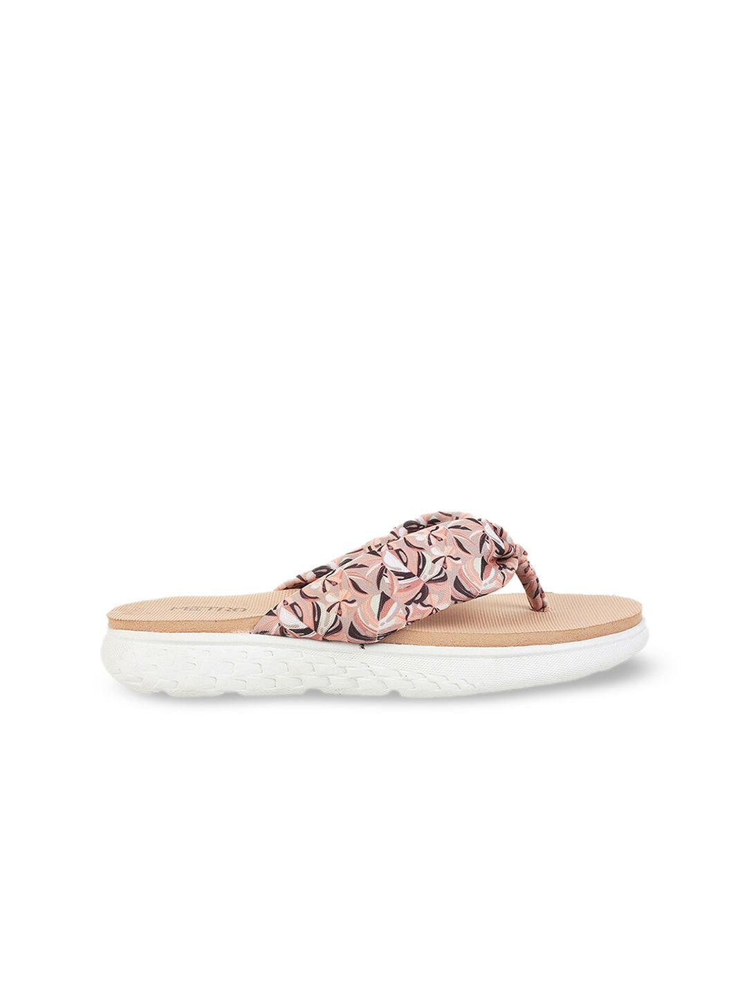 Metro Tropical Printed Open Toe Flats