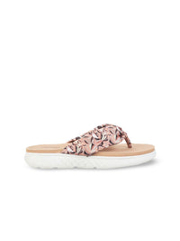 Metro Tropical Printed Open Toe Flats