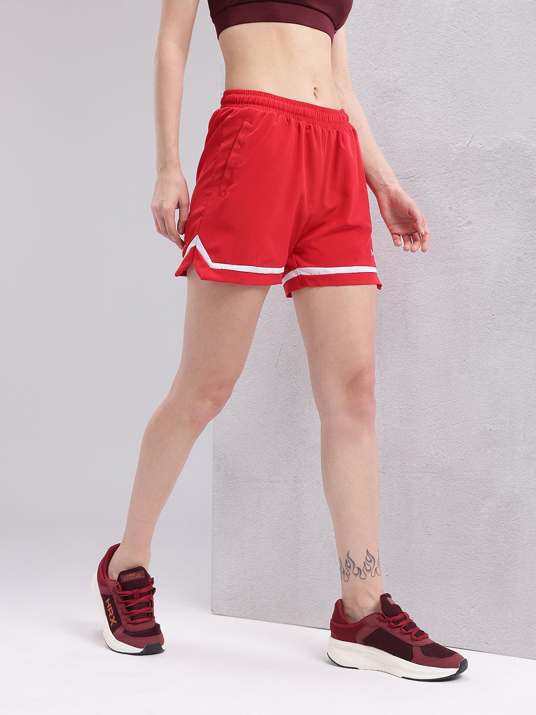 HRX by Hrithik Roshan Women Striped Training Shorts