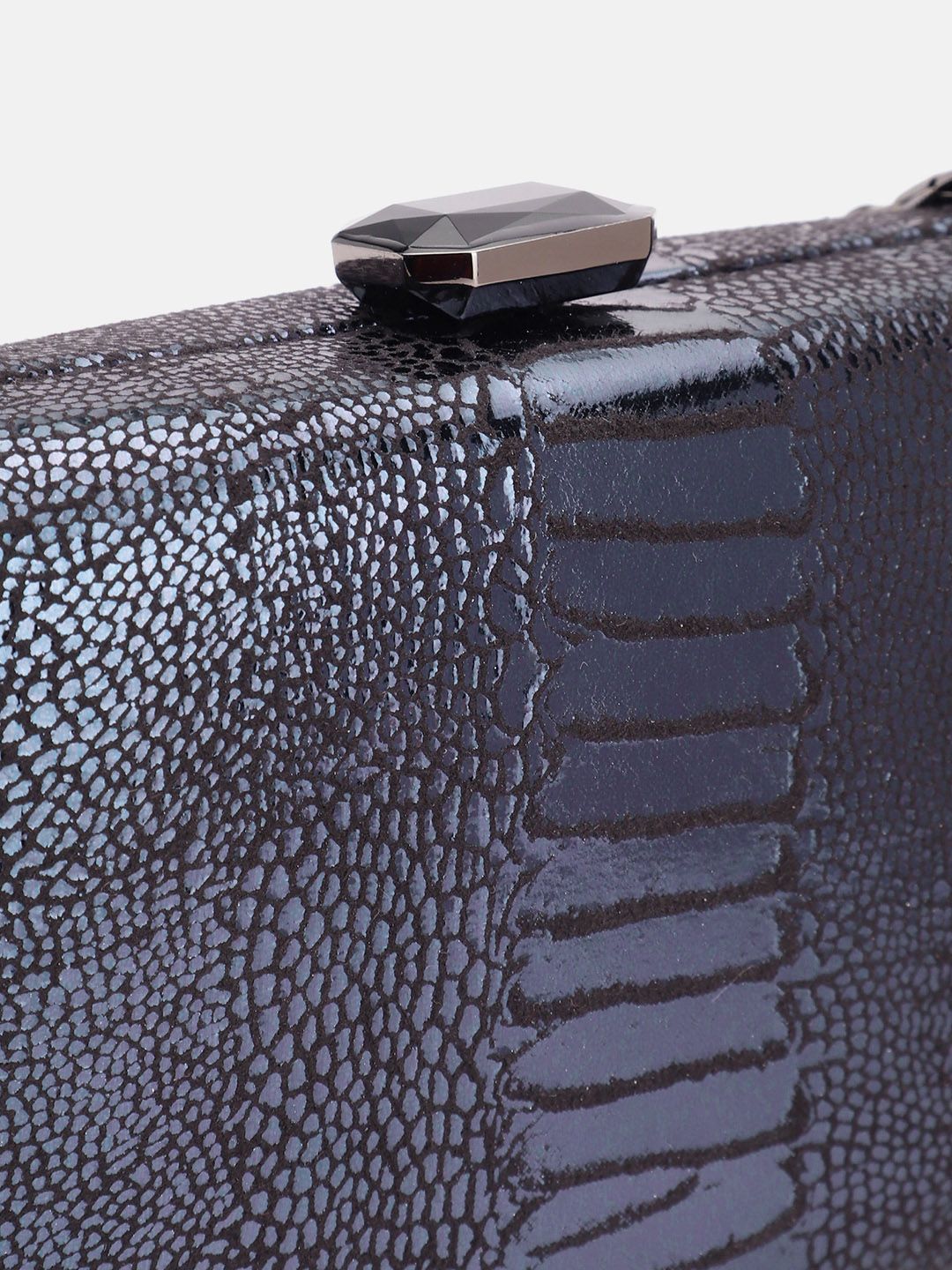 Lino Perros Snake Skin Textured Box Clutch