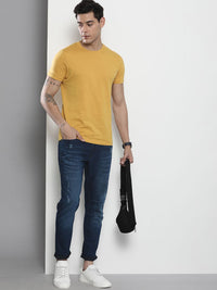 The Indian Garage Co Men Carrot Fit Low Distress Light Fade Stretchable Jeans