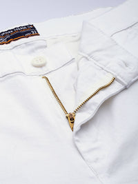 The Indian Garage Co Men White Slim Fit Trousers