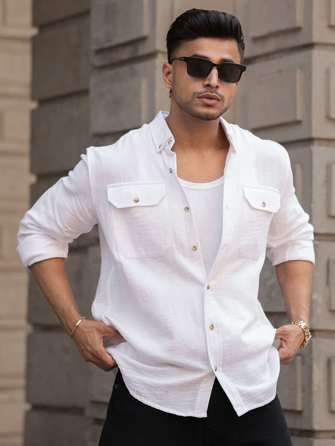 Powerlook Men Opaque Casual Shirt