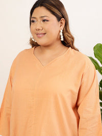 CURVY STREET V-Neck Flared Sleeves Top