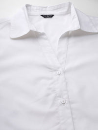 Style Quotient White Spread Collar Smart Cotton Formal Shirt