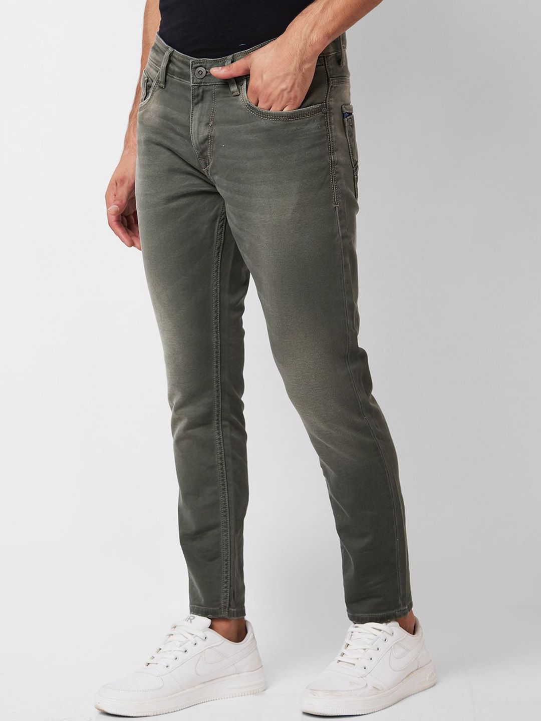 SPYKAR Men Mid-Rise Tapered Fit Clean Look Heavy Fade Jeans