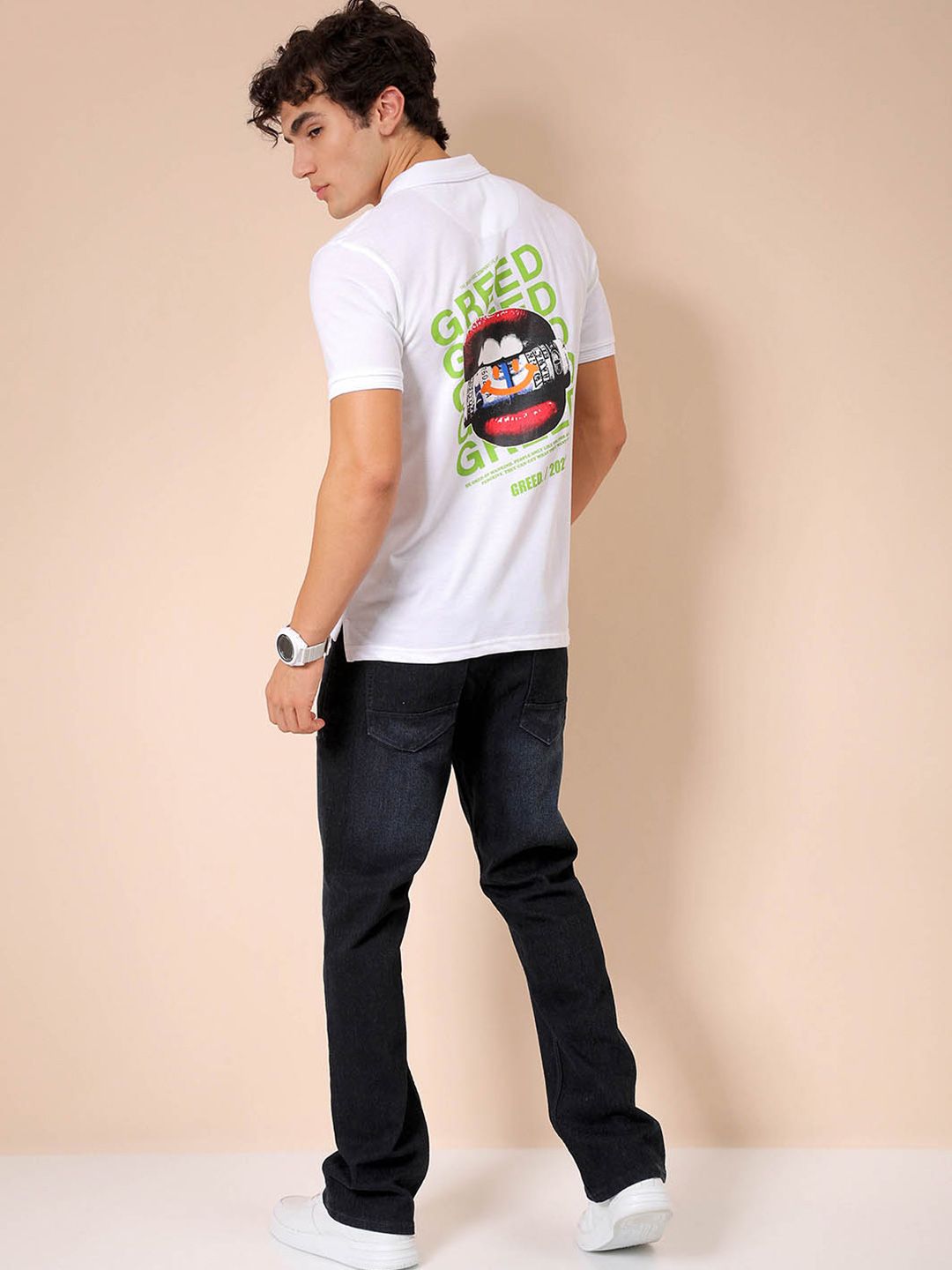 The Indian Garage Co Men Printed Applique T-shirt