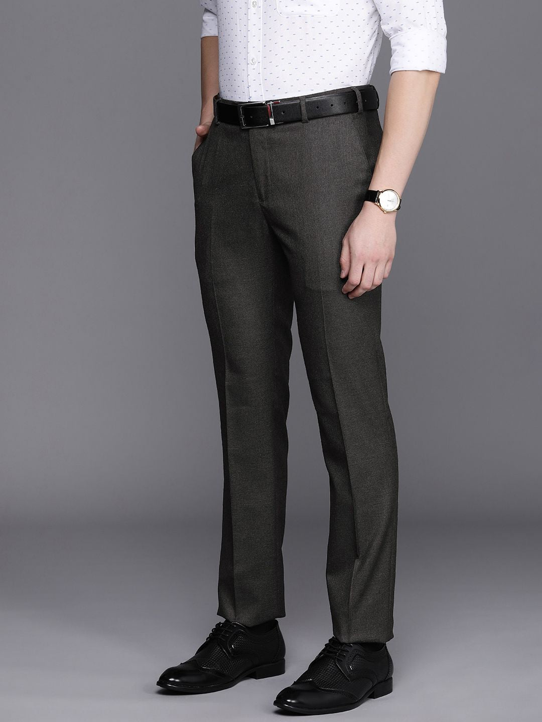 Raymond Men Mid-Rise Slim Fit Trousers
