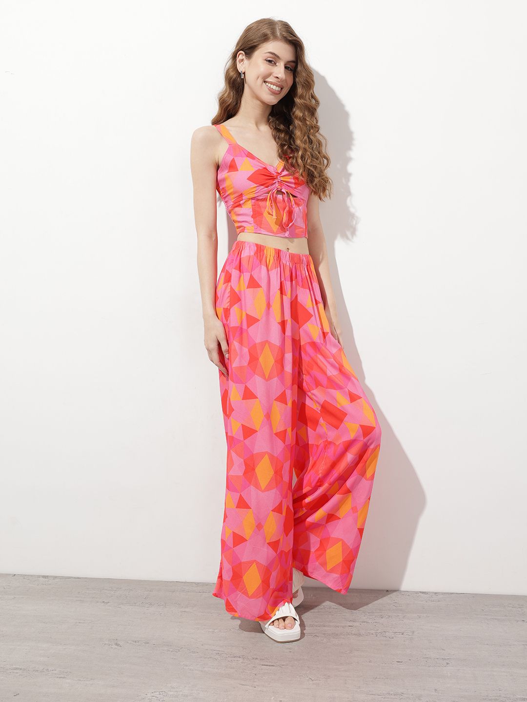 DressBerry Women Pixel Perfect Printed Trouser