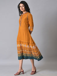 W Ethnic Motifs A-Line Midi Dress